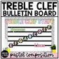 Pastel Composition Treble Clef Bulletin Board Music Classroom Decor Lines & Spaces