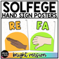 Bright Solfege Hand Signs Posters Curwen Elementary Music Classroom Decor