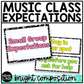 Bright Composition Music Rules & Expectations Posters Elementary Music Classroom Decor