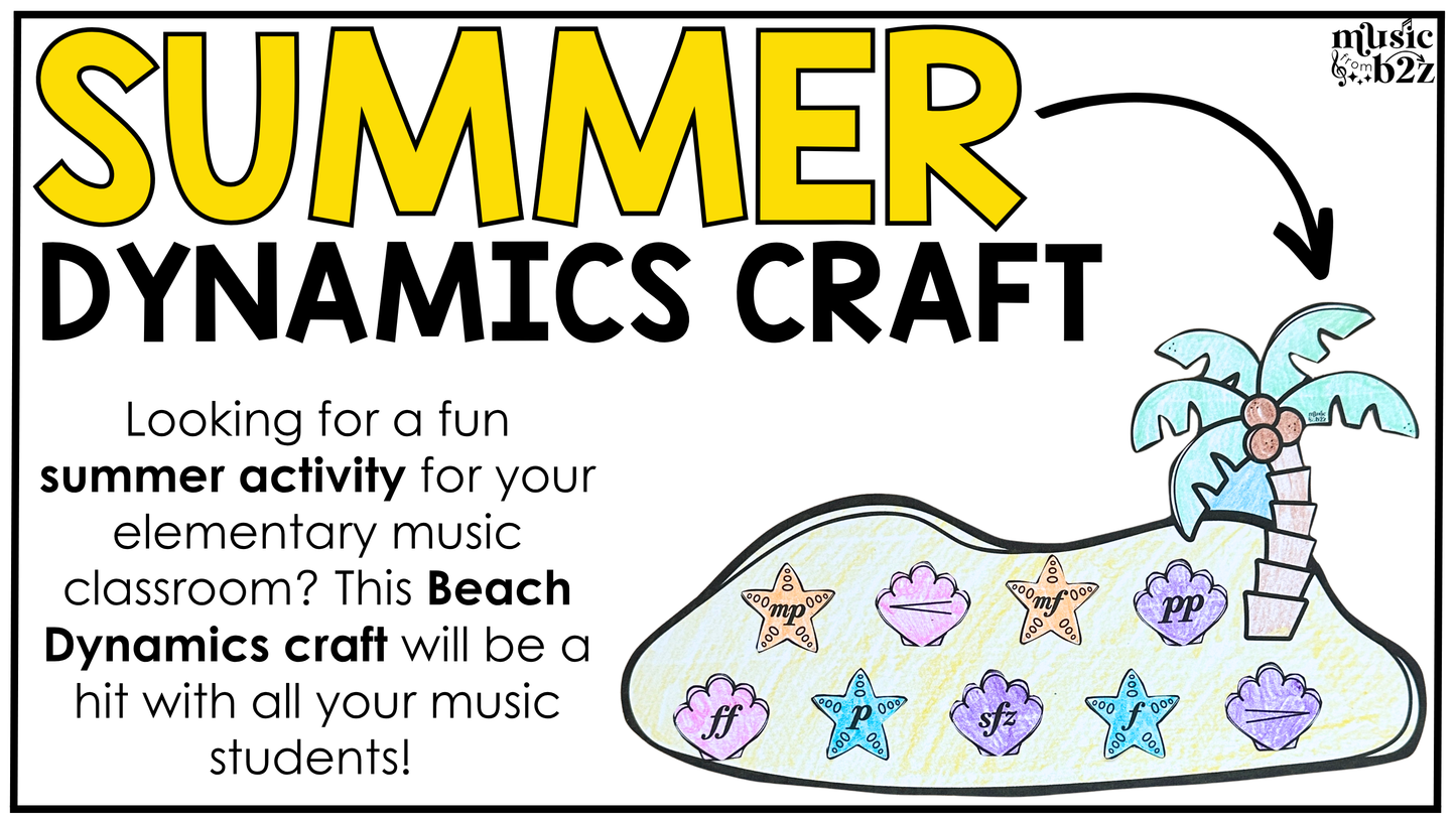 Summer Music Craft Music Bulletin Board Summer Music Sub Plans Dynamics