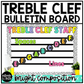 Bright Composition Treble Clef Bulletin Board Music Classroom Decor Lines & Spaces