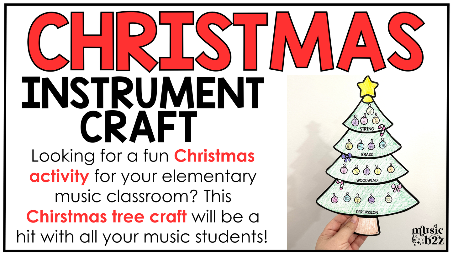 Christmas Music Craft Instrument Families Music Centers Music Sub Plans