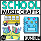 Back to School Music Craft BUNDLE Music Bulletin Board Music Centers Sub Plans