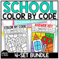 Back to School Music Coloring Page BUNDLE Color by Note Music Worksheets