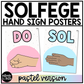 Pastel Solfege Hand Signs Posters Curwen Elementary Music Classroom Decor