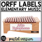 Pastel Orff Instrument Labels Elementary Music Classroom Decor Music Posters