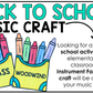 Back to School Music Craft Music Bulletin Board Instrument Families Orchestra
