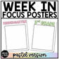 Pastel Week in Focus Wall I Can Posters Elementary Music Classroom Decor