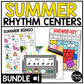 Summer Music Centers BUNDLE Rhythm Worksheets Summer Music Games