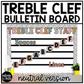 Neutral Treble Clef Bulletin Board Music Classroom Decor Lines & Spaces