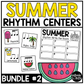 Summer Music Centers BUNDLE Summer Rhythm Worksheets Music Games Sub Plans