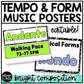 Bright Composition Music Tempo & Form Posters Elementary Music Classroom Decor Editable