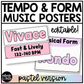 Pastel Music Tempo & Form Posters Elementary Music Classroom Decor Editable