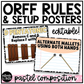 Pastel Composition Notebook Orff Instrument Rules & Setups Posters Elementary Music Classroom Decor