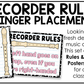 Pastel Composition Recorder Fingering Charts & Rules Posters Music Classroom Decor