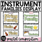 Pastel Composition Instrument Families of the Orchestra Posters Elementary Music Classroom Decor