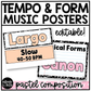 Pastel Composition Music Tempo & Form Posters Elementary Music Classroom Decor Editable