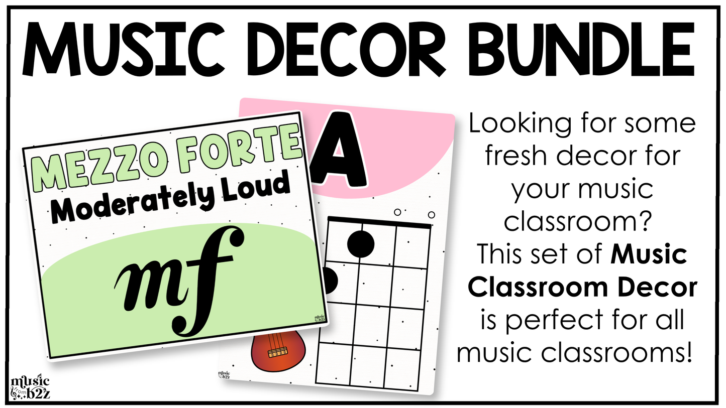 Pastel Music Classroom Decor BUNDLE Music Posters Bulletin Board