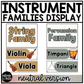 Neutral Instrument Families of the Orchestra Posters Elementary Music Classroom Decor