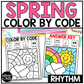 Spring Music Coloring Pages Rhythm Worksheets Spring Music Color by Note