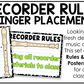 Bright Composition Recorder Fingering Charts & Rules Posters Music Classroom Decor