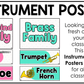 Bright Instrument Families of the Orchestra Posters Elementary Music Classroom Decor