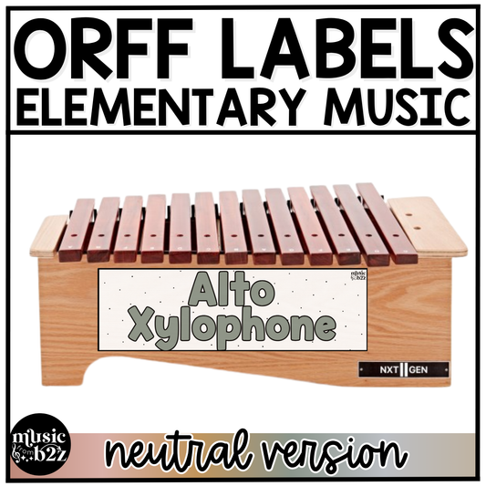 Neutral Orff Instrument Labels Elementary Music Classroom Decor Music Posters