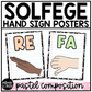 Pastel Composition Solfege Hand Signs Posters Curwen Elementary Music Classroom Decor