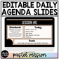 Pastel Daily Agenda Slides Google Slides Elementary Music Lesson Plan Template