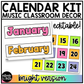 Bright Calendar Kit Editable Elementary Music Classroom Decor Calendar Pieces