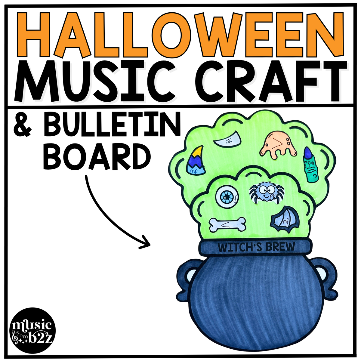 Halloween Music Craft Music Bulletin Board Elementary Music Dynamics Sub Plans