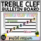 Pastel Treble Clef Bulletin Board Music Classroom Decor Lines & Spaces