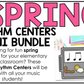 Spring Music Centers BUNDLE Rhythm Worksheets Spring Music Games