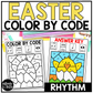 Easter Music Coloring Pages Rhythm Worksheets Spring Music Color by Note