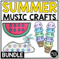 Summer Music Craft BUNDLE Summer Music Bulletin Board Music Sub Plan