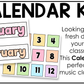 Pastel Calendar Kit Editable Elementary Music Classroom Decor Calendar Pieces