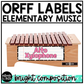 Bright Composition Orff Instrument Labels Elementary Music Classroom Decor Music Posters