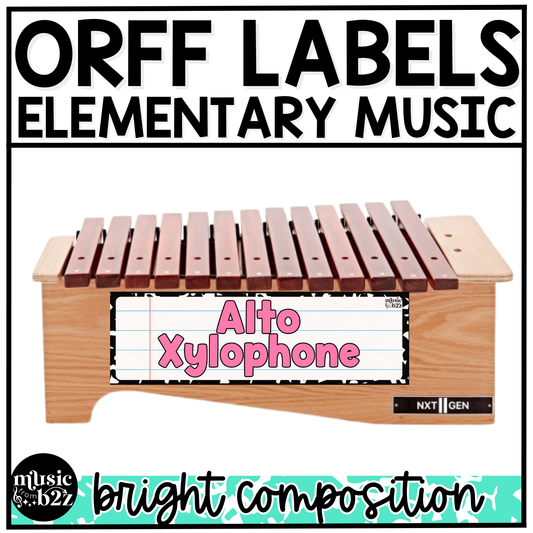 Bright Composition Orff Instrument Labels Elementary Music Classroom Decor Music Posters