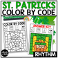 St. Patrick's Day Music Coloring Pages Rhythm Worksheets Music Color by Note