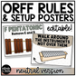 Neutral Orff Instrument Rules & Setups Posters Elementary Music Classroom Decor