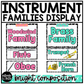 Bright Composition Instrument Families of the Orchestra Posters Elementary Music Classroom Decor