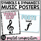 Pastel Composition Music Symbols & Dynamics Posters Elementary Music Classroom Decor