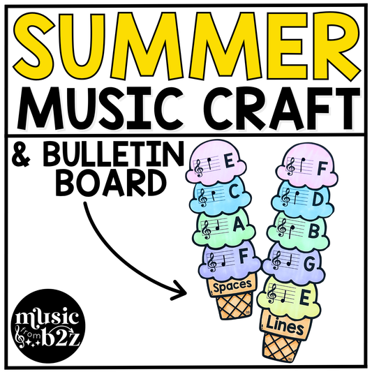 Summer Music Craft Music Bulletin Board Summer Music Sub Plans Treble Clef