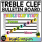 Bright Treble Clef Bulletin Board Music Classroom Decor Lines & Spaces