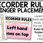 Pastel Recorder Fingering Charts & Rules Posters Music Classroom Decor