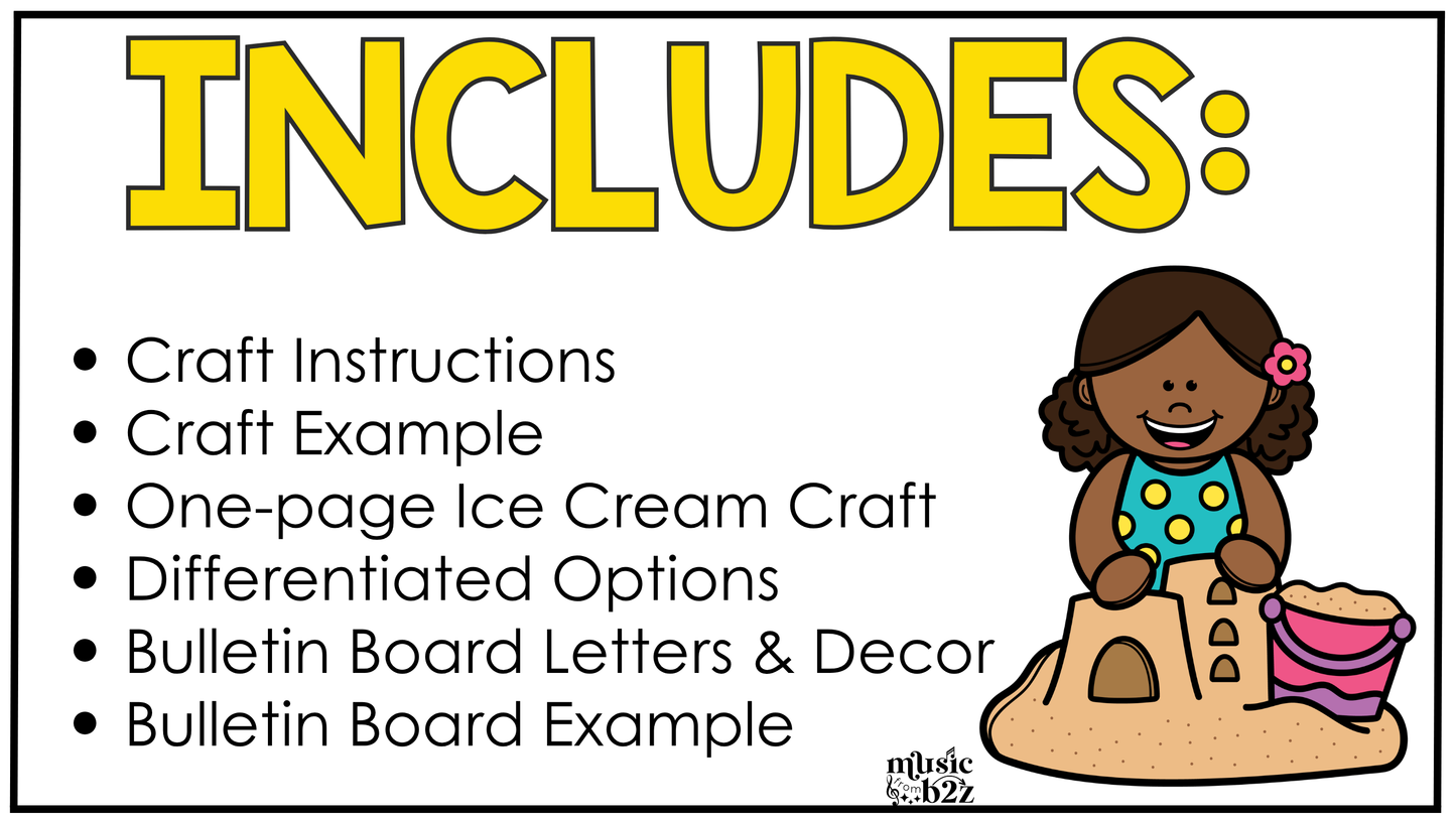 Summer Music Craft Music Bulletin Board Summer Music Sub Plans Treble Clef