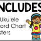 Neutral Ukulele Chord Charts Posters Elementary Music Classroom Decor
