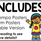 Pastel Composition Music Tempo & Form Posters Elementary Music Classroom Decor Editable