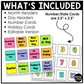 Bright Calendar Kit Editable Elementary Music Classroom Decor Calendar Pieces