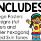Bright Solfege Hand Signs Posters Curwen Elementary Music Classroom Decor